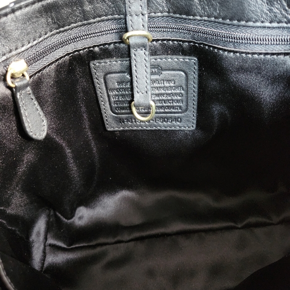 Coach Peyton F50540 OP Art Embossed Small Black Patent Leather Satchel - Picture 10 of 15